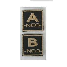 Blood Type patch nero - 4x4 cm